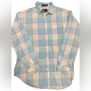Par Four Pastel Plaid Button-Down Shirt Men’s Size 10